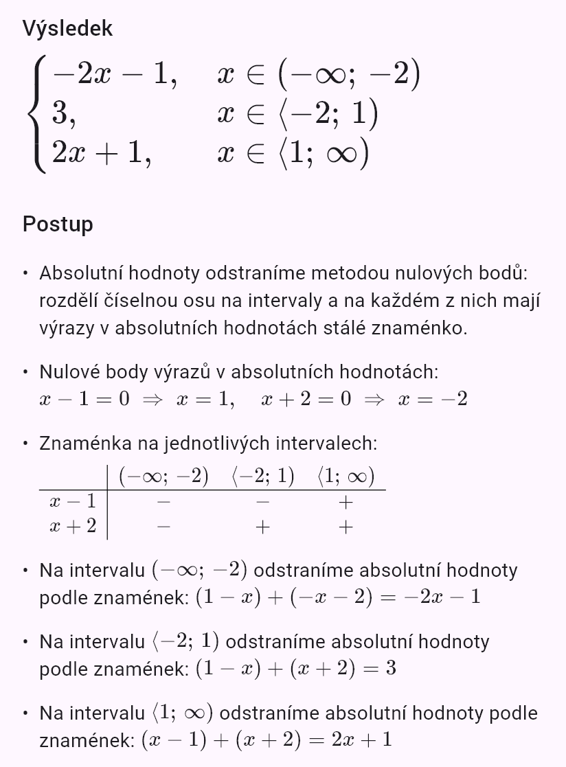 |x - 1| + |x + 2|