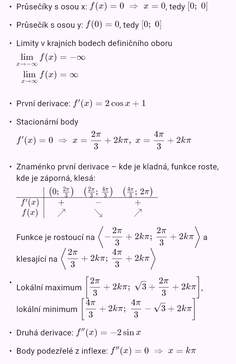 x + 2sin x