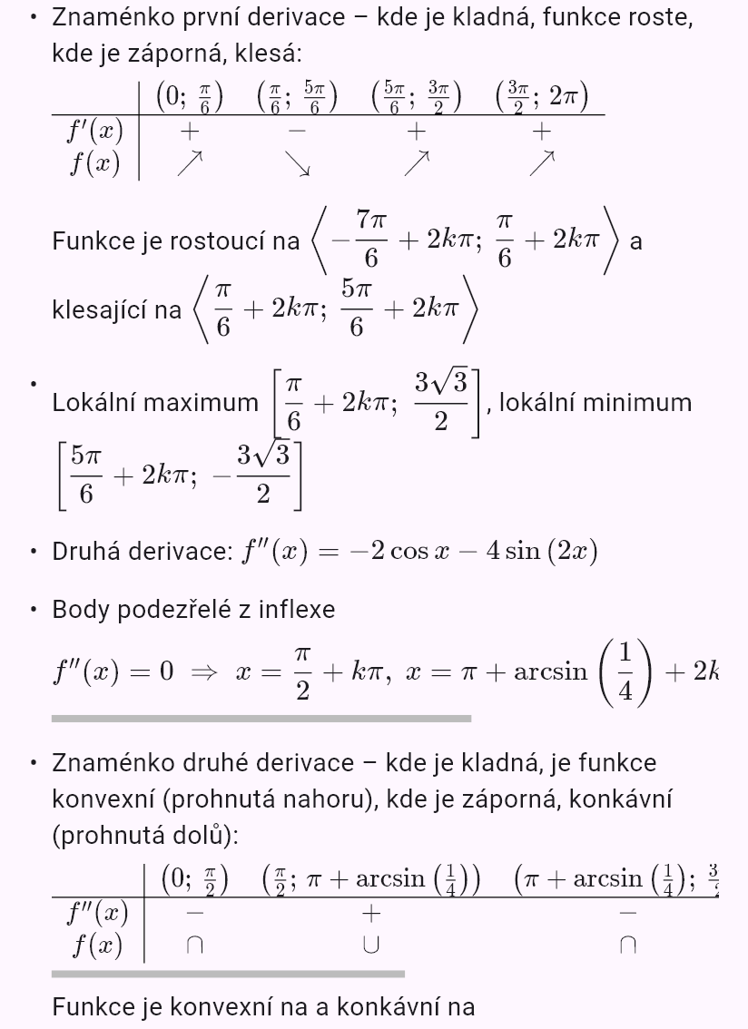 sin 2x + 2cos x