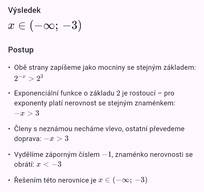 (1/2)^x > 8