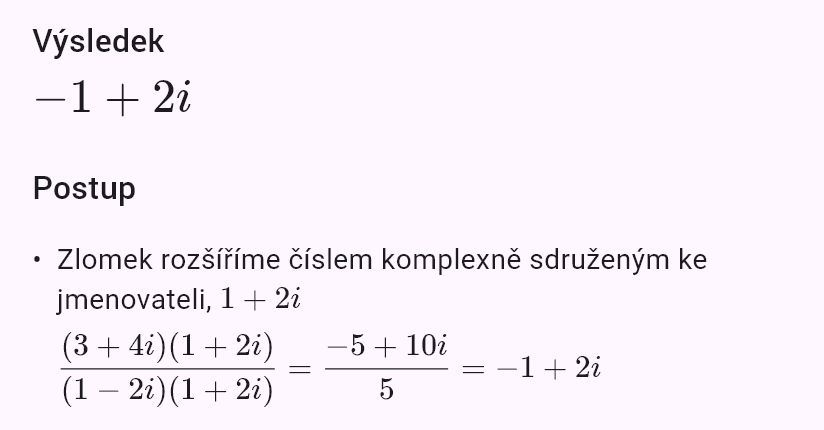 (3+4i)/(1-2i)