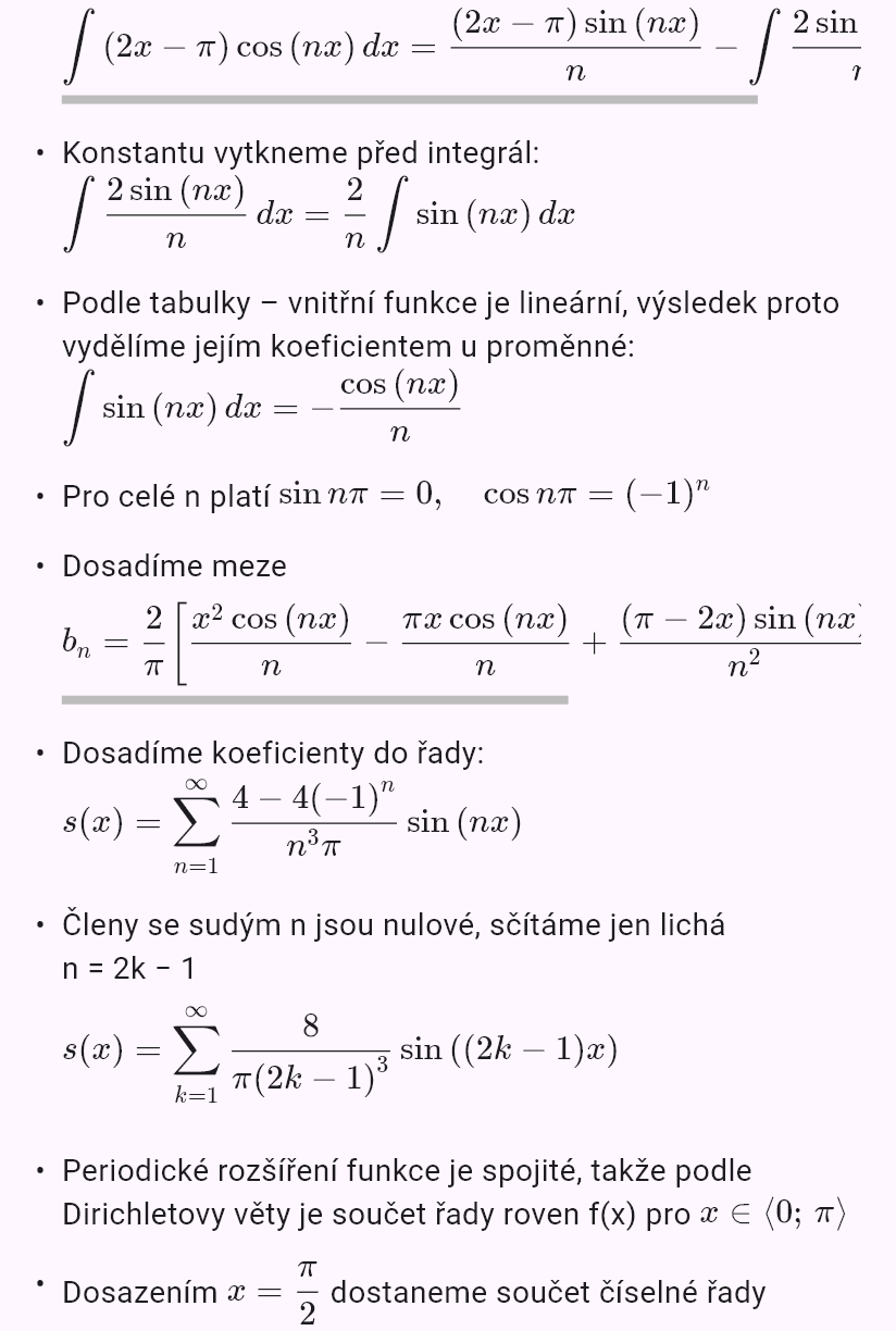 fouriersin(x*(pi - x), 0, pi)