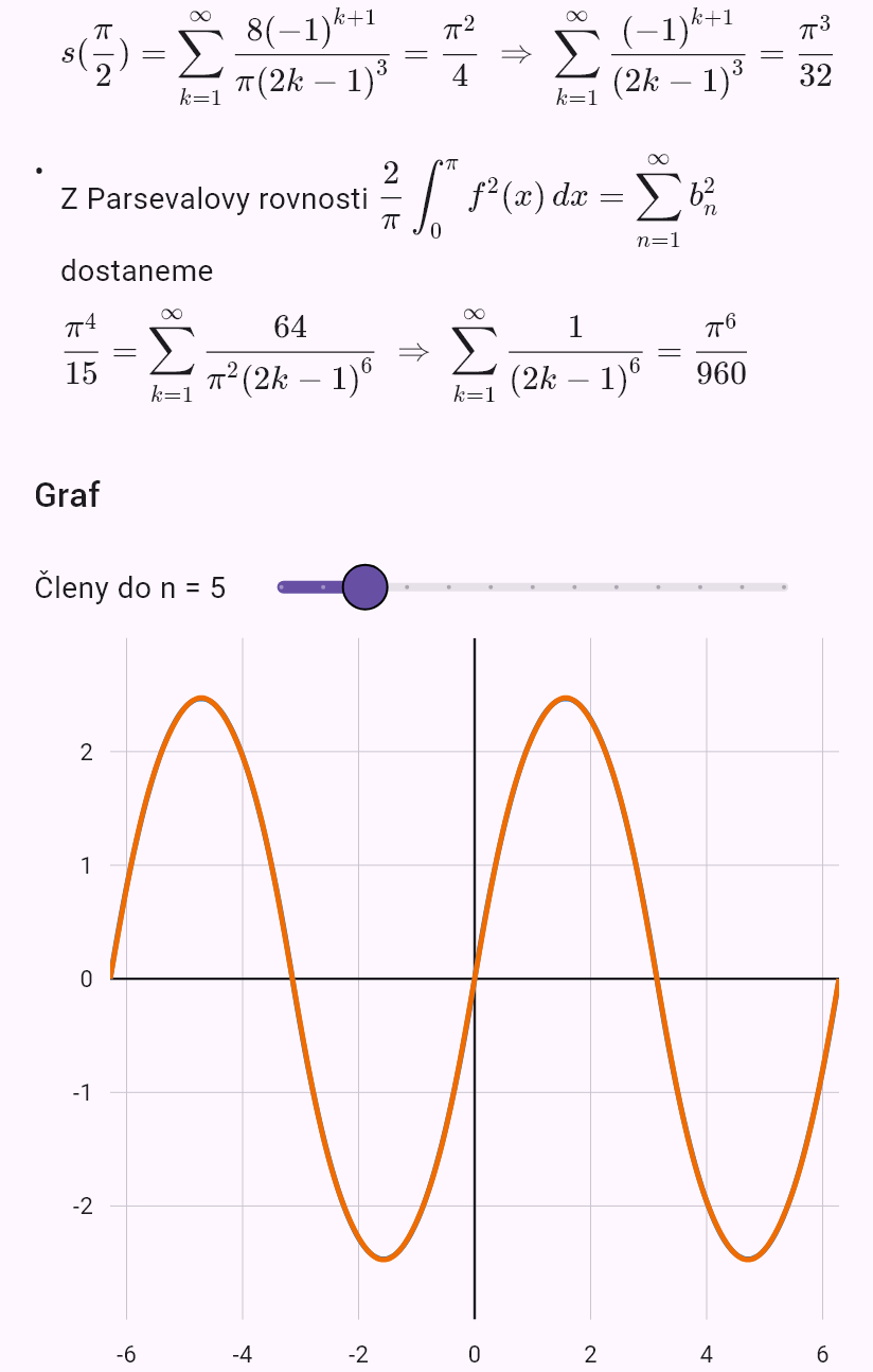 fouriersin(x*(pi - x), 0, pi)