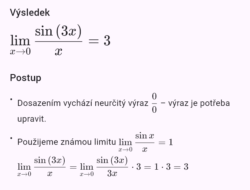 lim(x->0) sin(3x)/x