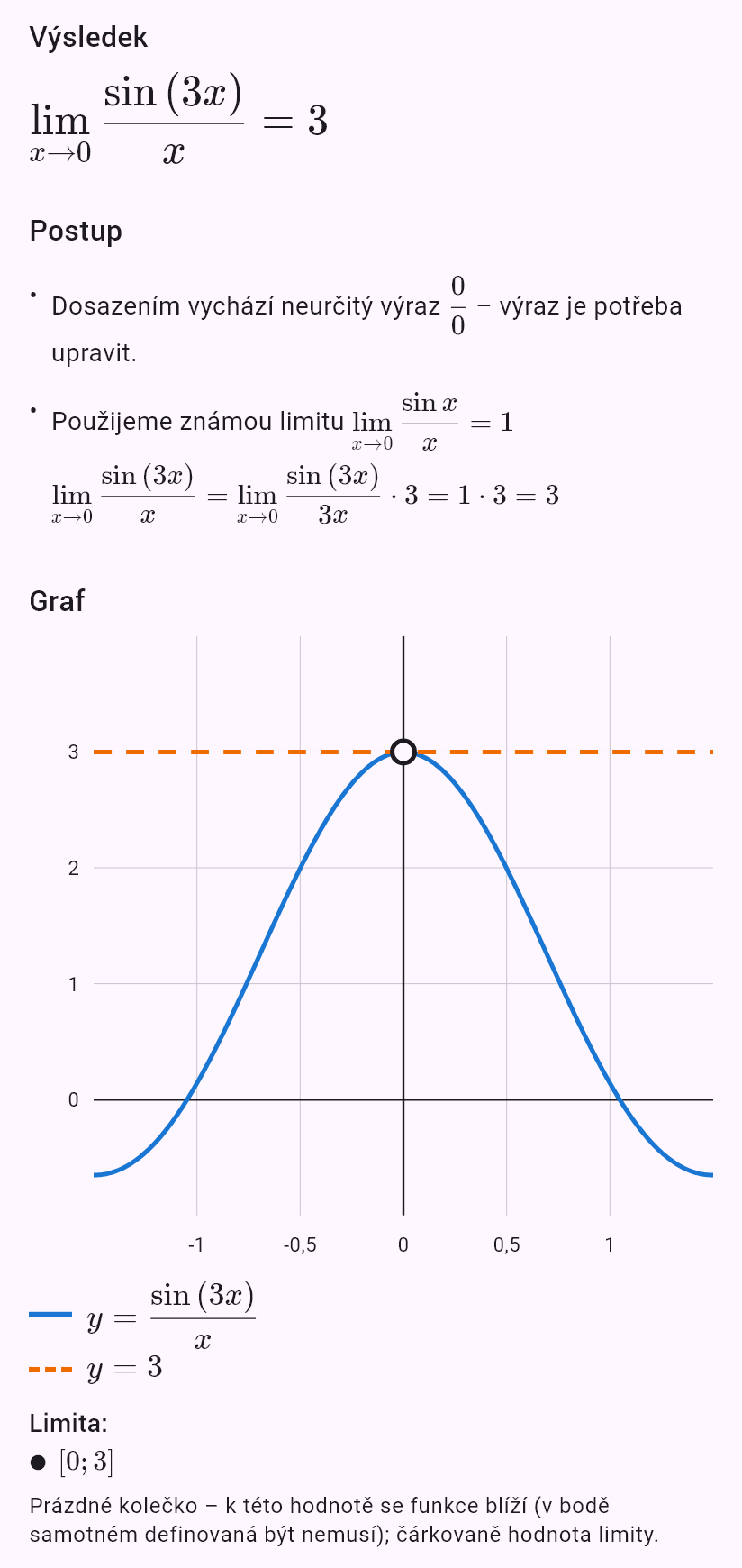 lim(x->0) sin(3x)/x