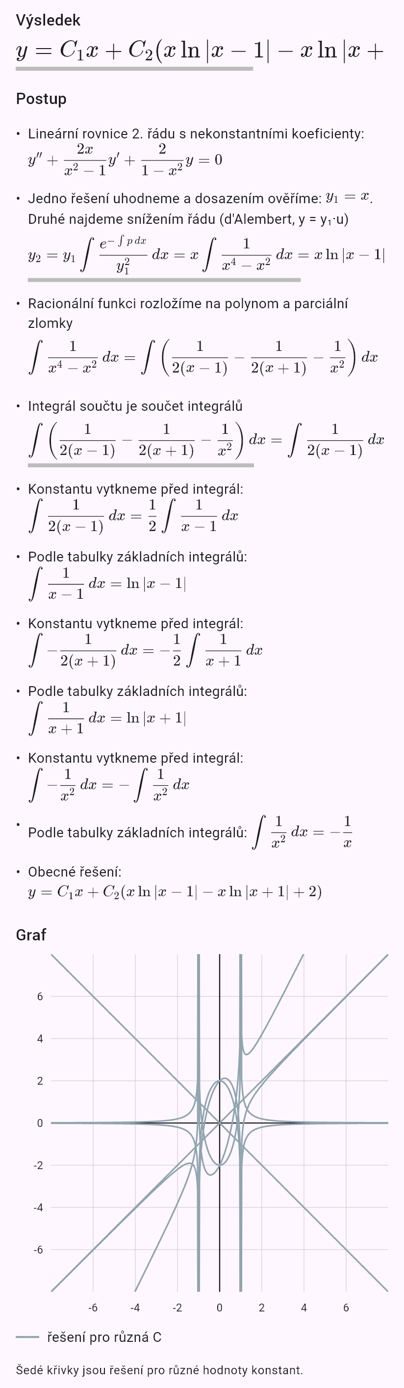 (1-x^2)y'' - 2xy' + 2y = 0