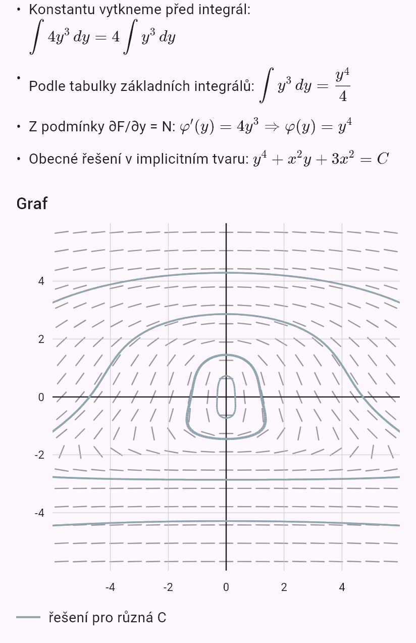 (2xy + 6x)dx + (x^2 + 4y^3)dy = 0