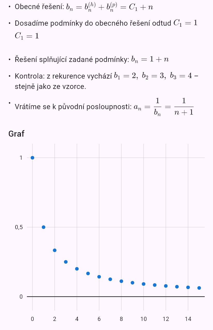 a_{n+1} = a_n/(1 + a_n), a_0 = 1