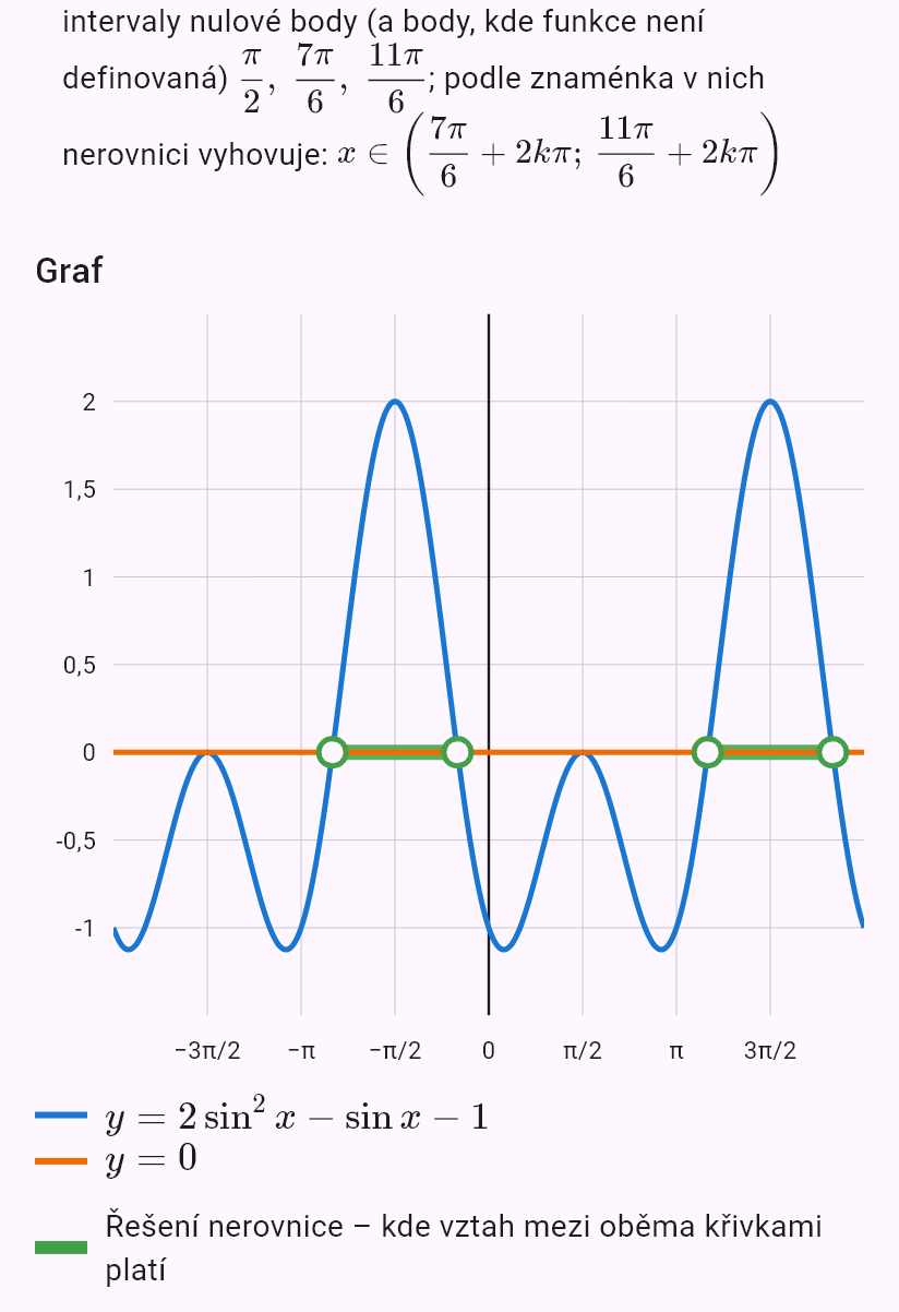 2sin^2 x - sin x - 1 > 0