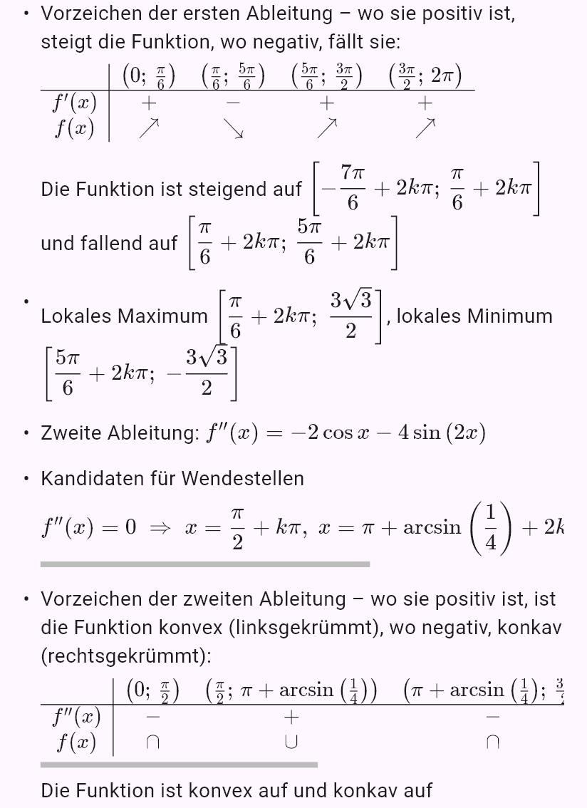 sin 2x + 2cos x