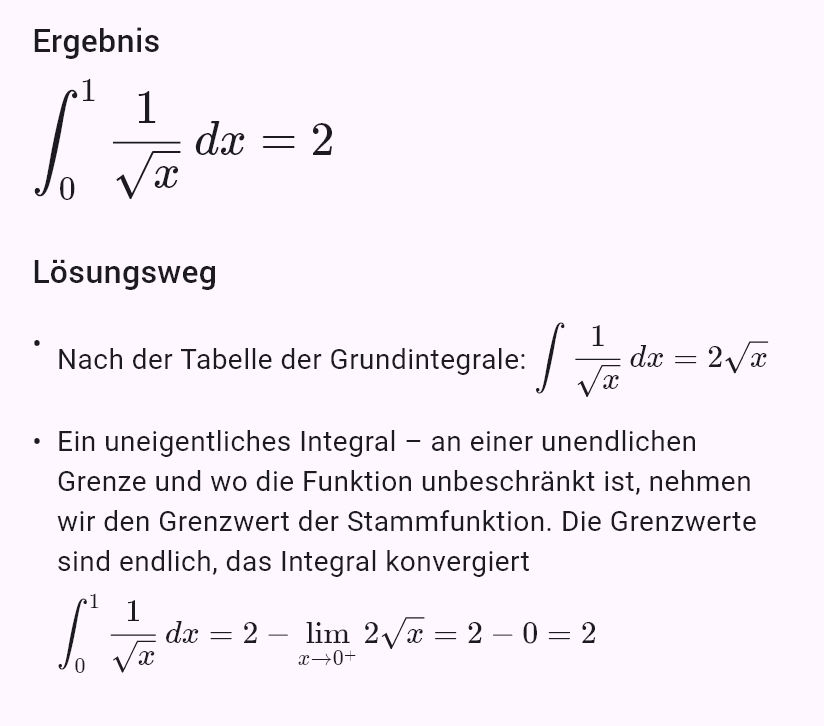 int(1/sqrt(x), x, 0, 1)