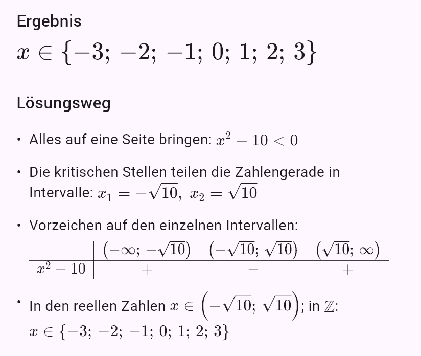 x^2 < 10