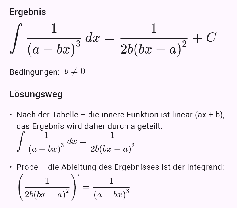 int(1/(a - bx)^3)