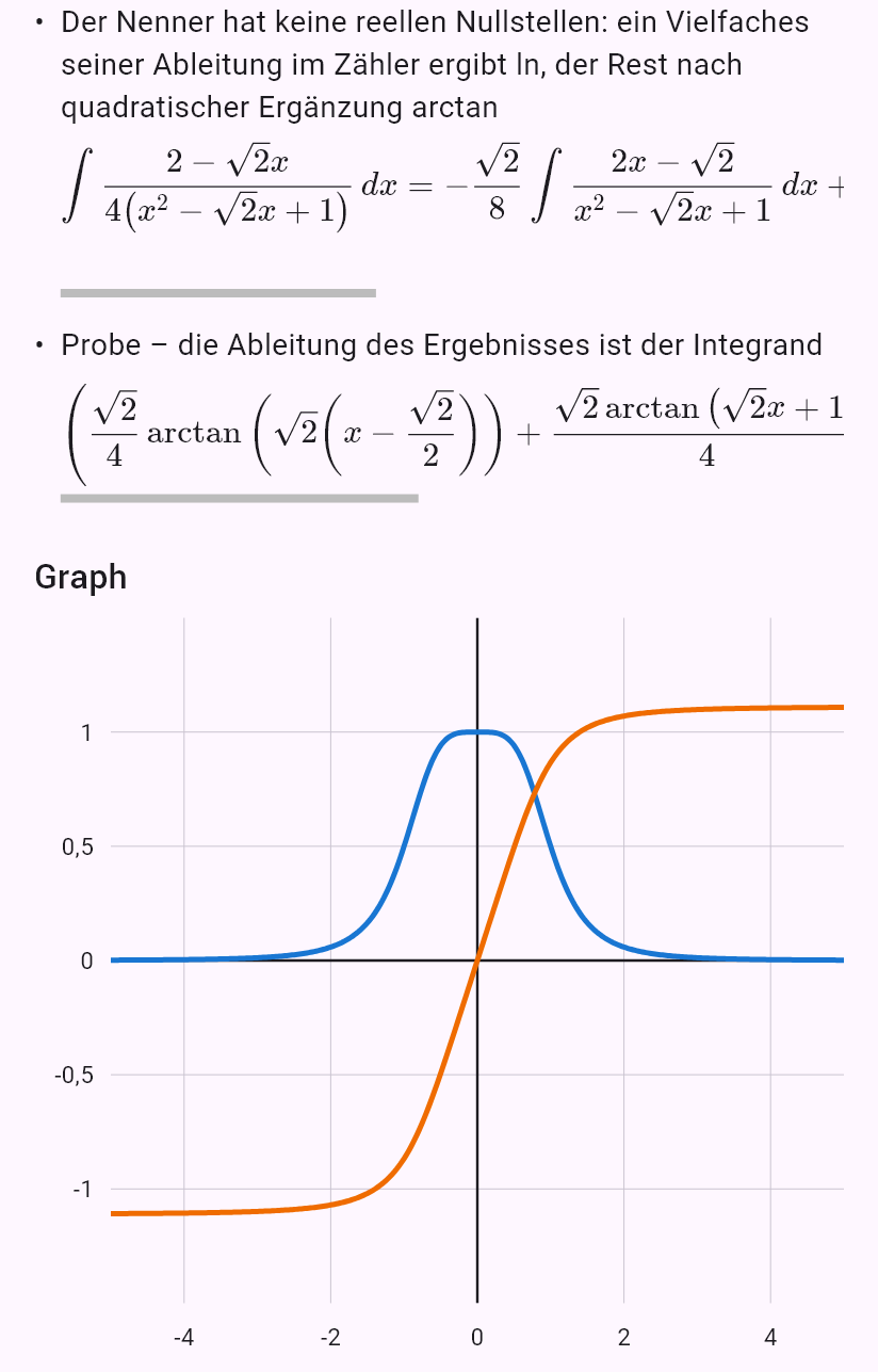 int(1/(x^4 + 1))
