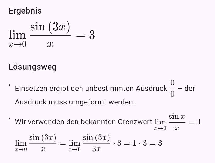lim(x->0) sin(3x)/x