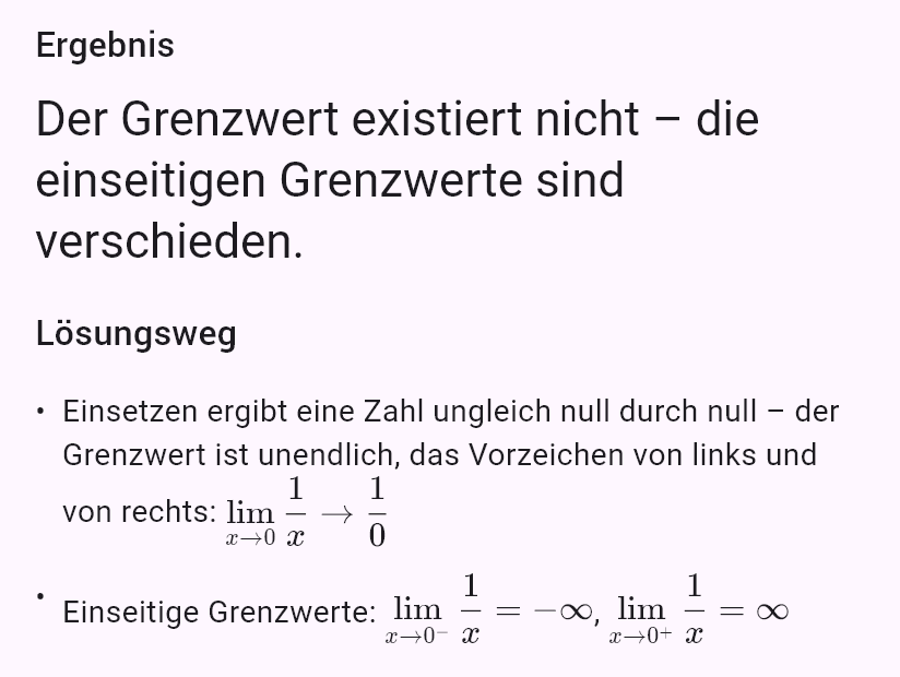 lim(x->0) 1/x