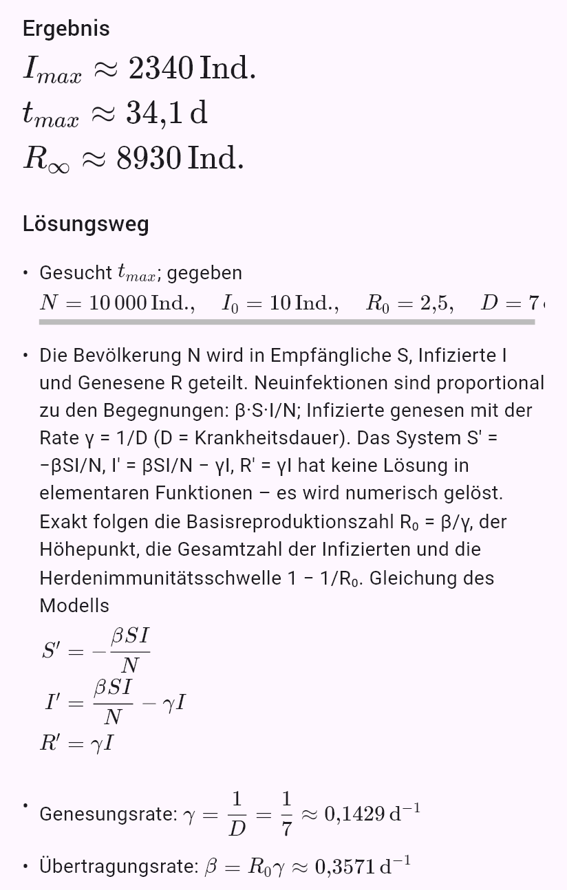 model(sir; find=overview[d]; N=10000[pcs]; I0=10[pcs]; R0=2.5; D=7[d]; rates=r0)