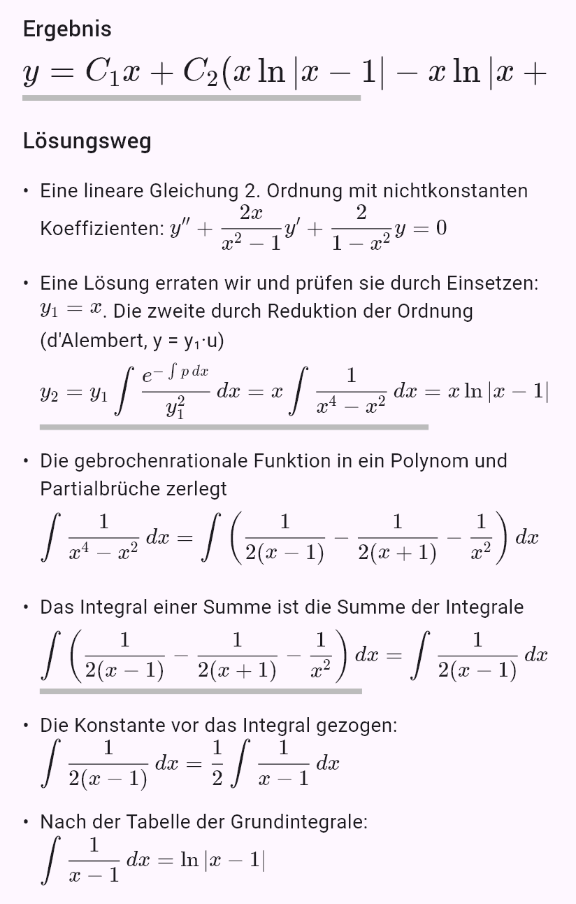 (1-x^2)y'' - 2xy' + 2y = 0