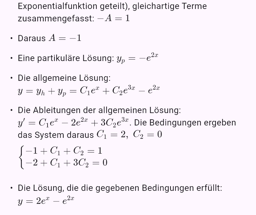 y'' - 4y' + 3y = e^(2x), y(0) = 1, y'(0) = 0
