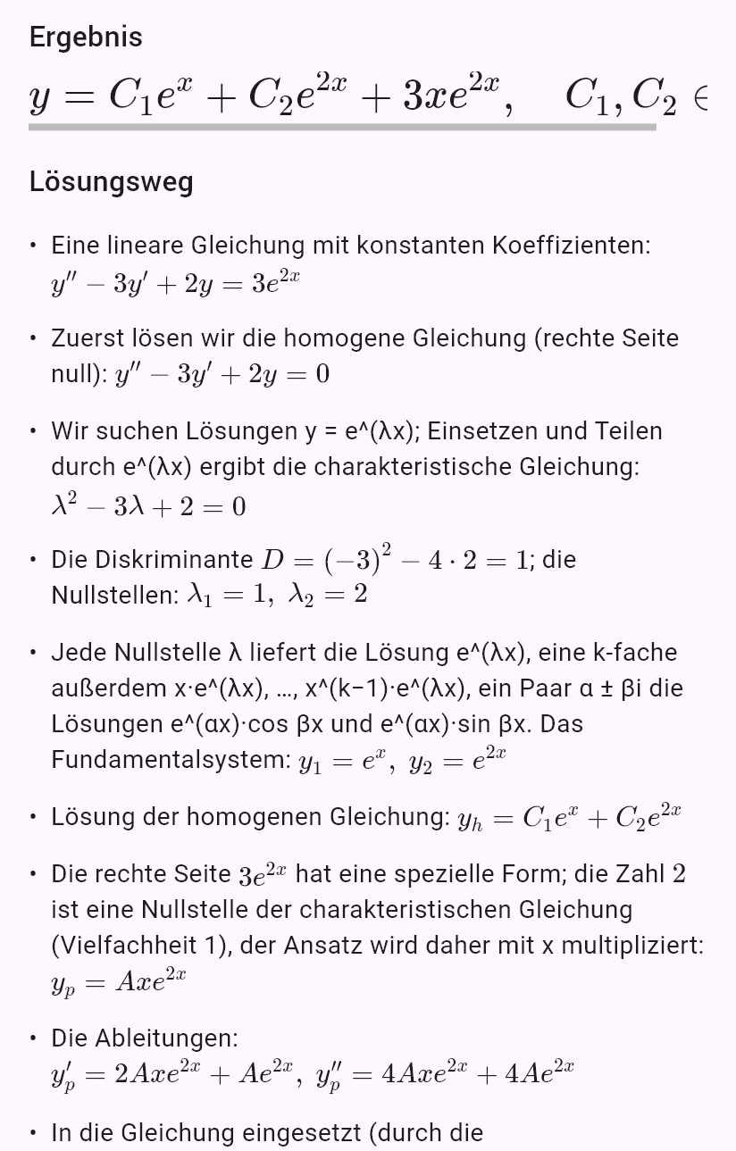 y'' - 3y' + 2y = 3e^(2x)