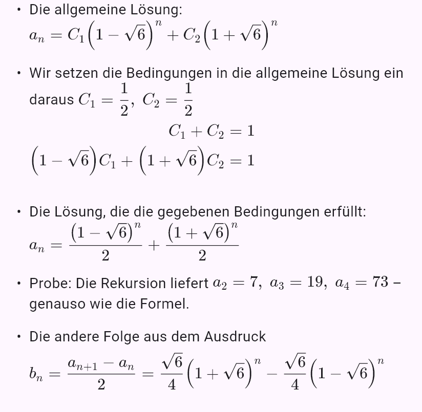 a_{n+1} = a_n + 2b_n
b_{n+1} = 3a_n + b_n
a_0 = 1, b_0 = 0