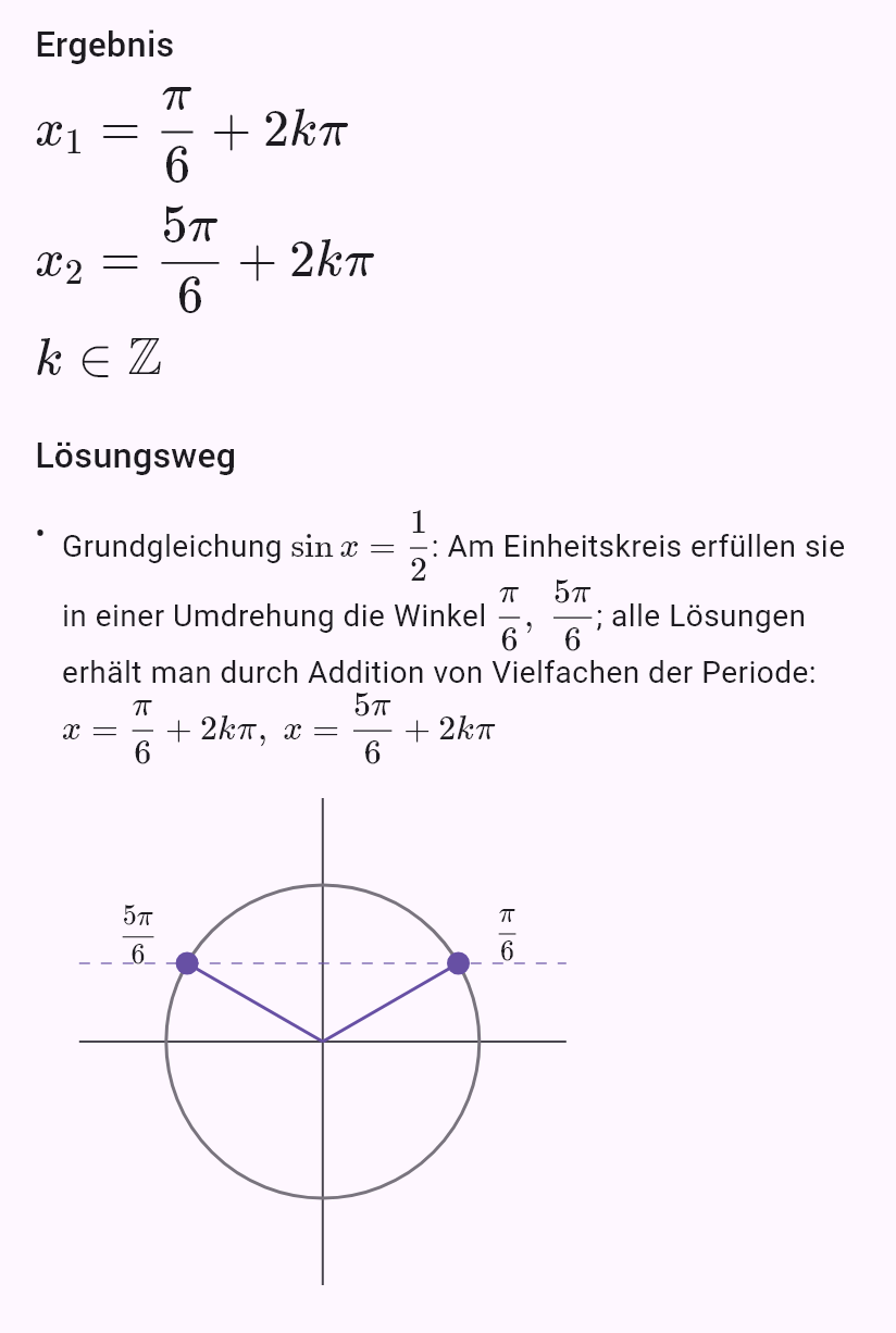 sin x = 1/2