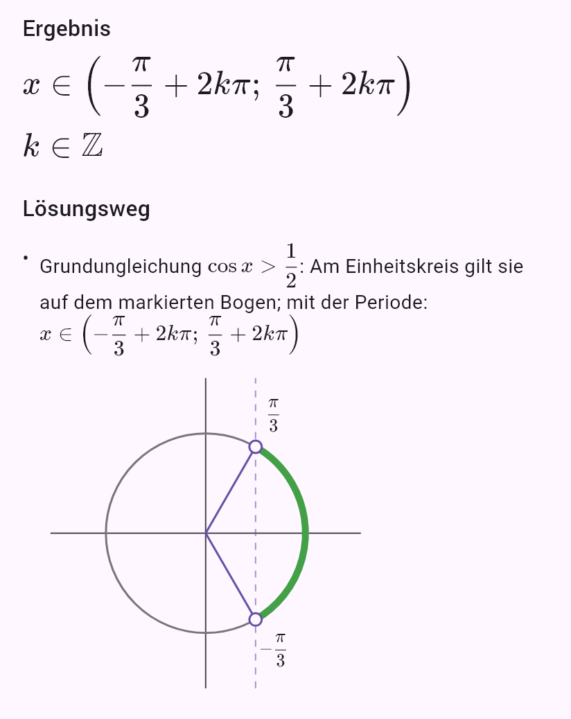 cos x > 1/2