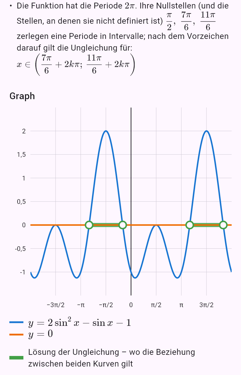 2sin^2 x - sin x - 1 > 0