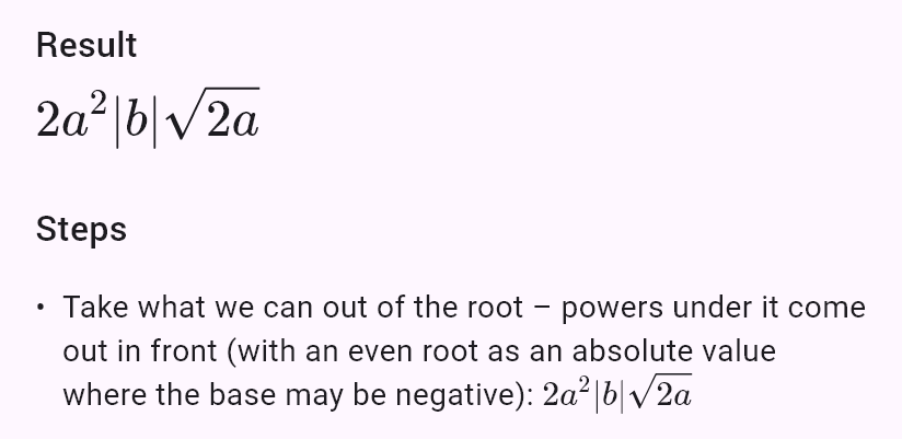 sqrt(8a^5 b^2)