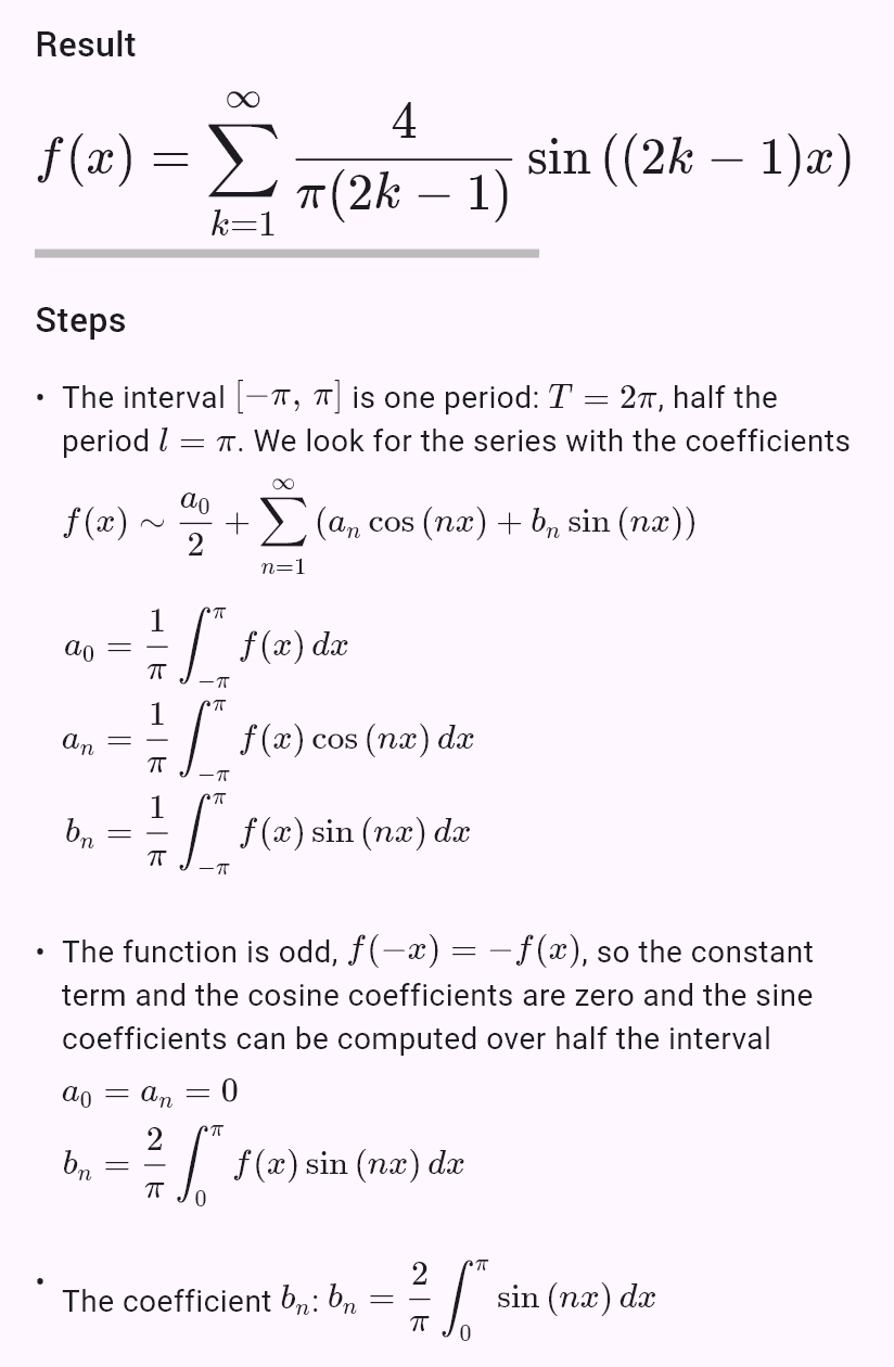 -1, -pi < x < 0
1, 0 < x < pi
