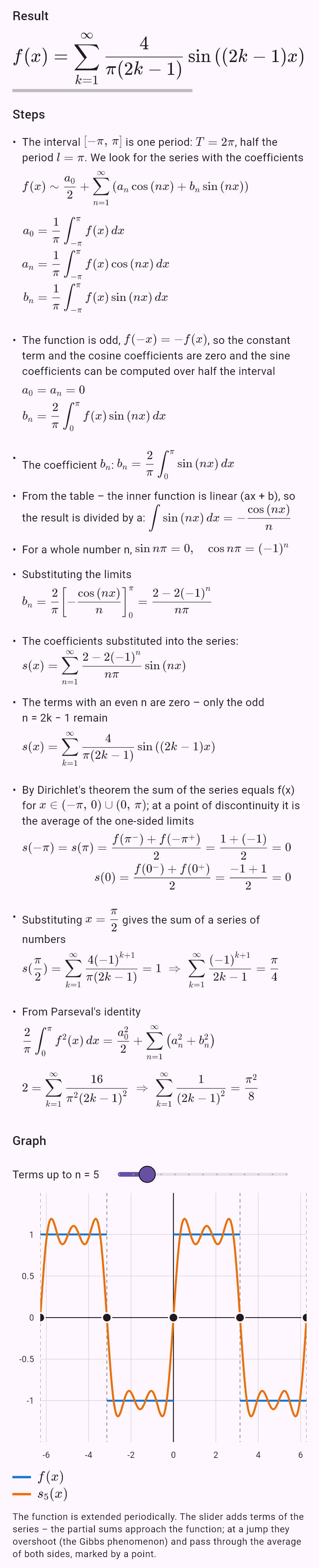 -1, -pi < x < 0
1, 0 < x < pi