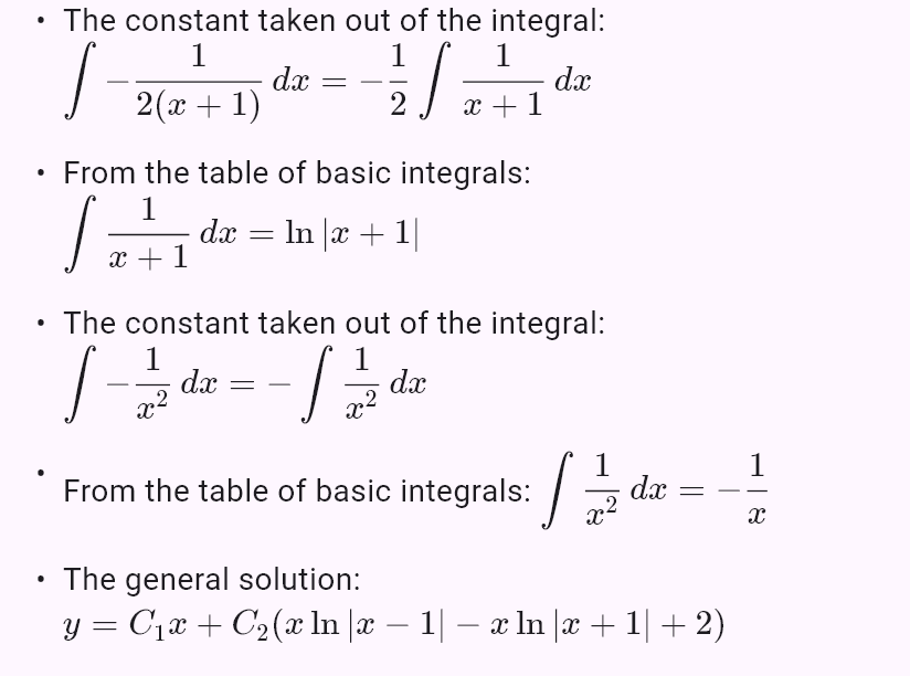 (1-x^2)y'' - 2xy' + 2y = 0