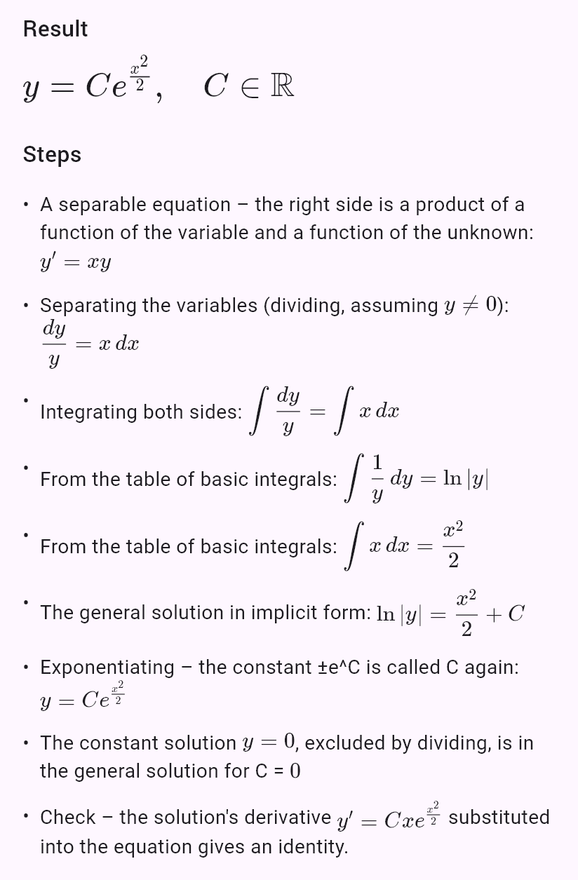 y' = x*y