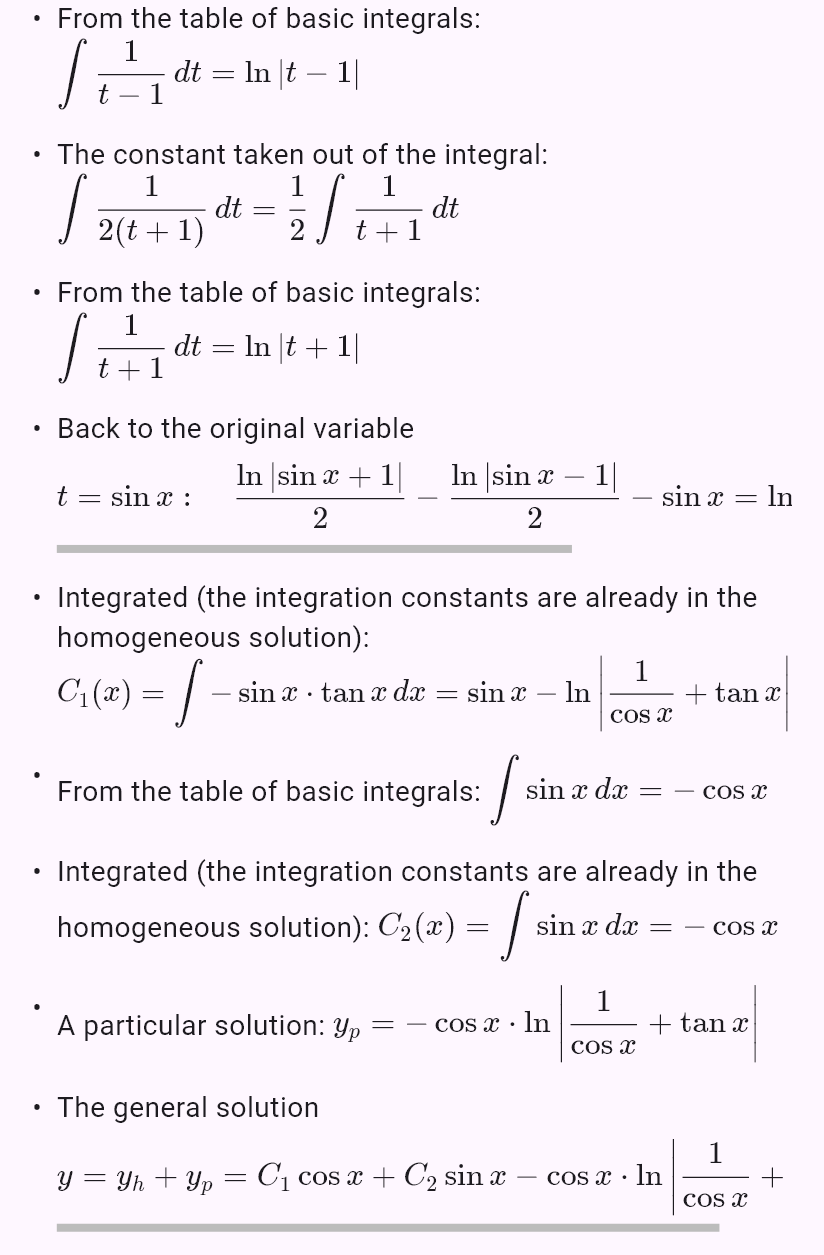y'' + y = tan x