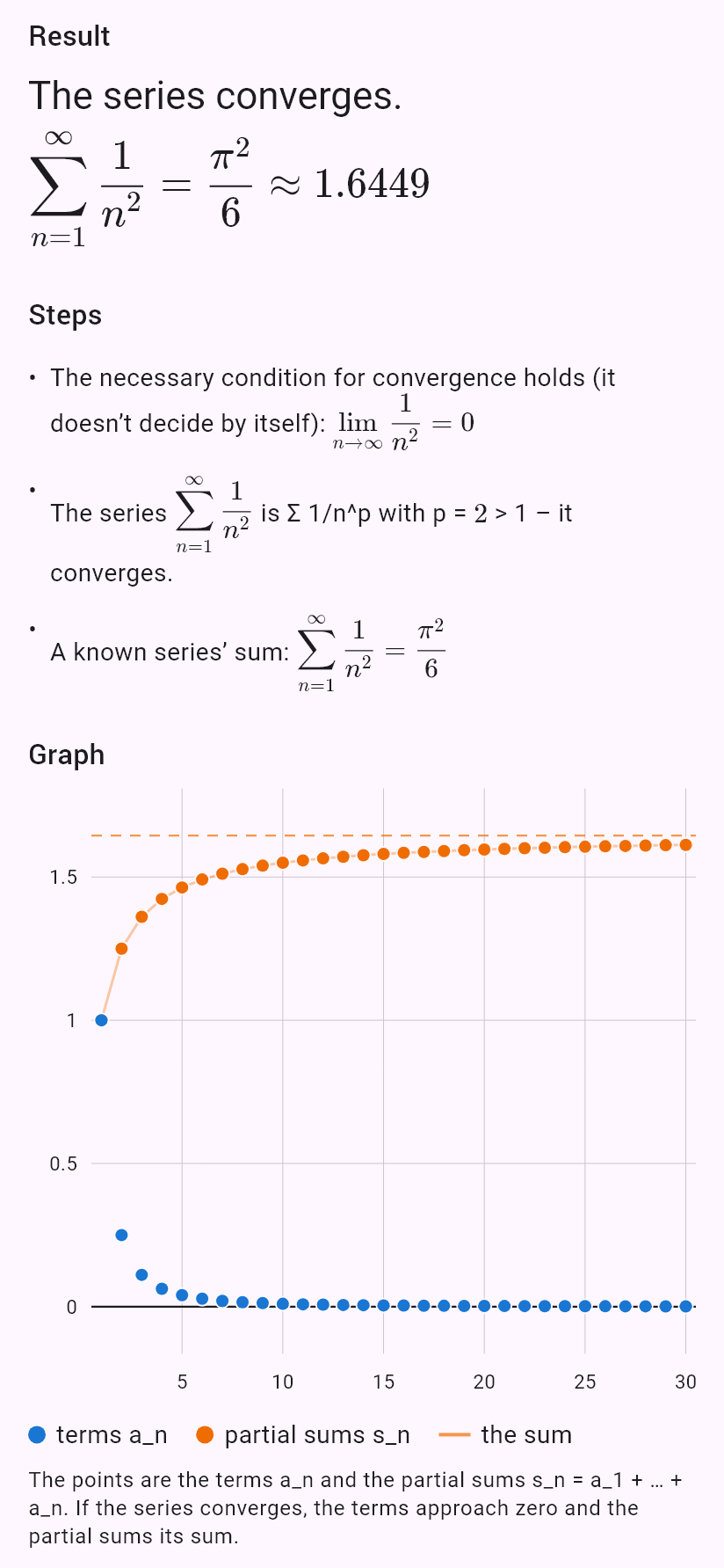 sum(1/n^2)