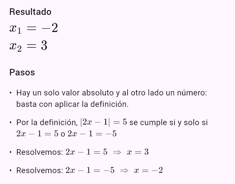 |2x - 1| = 5
