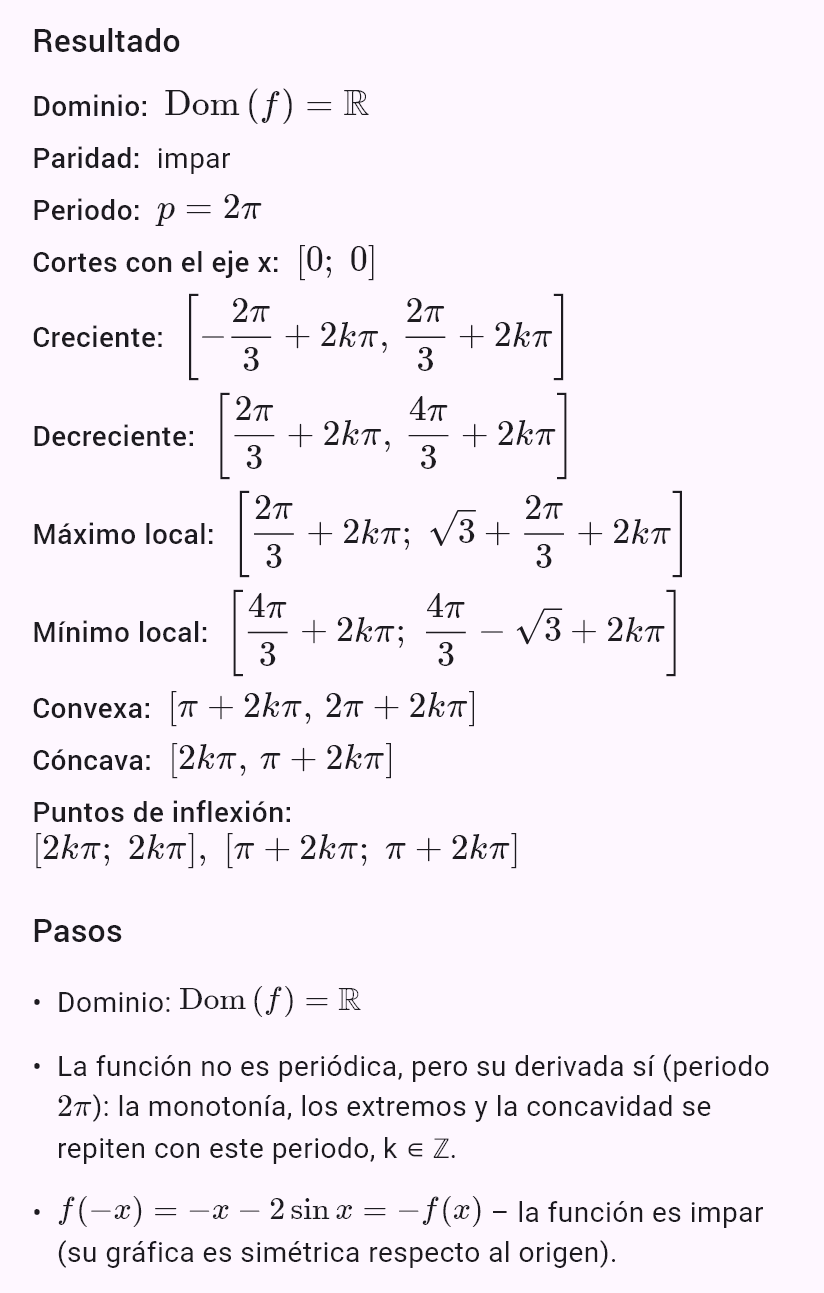 x + 2sin x