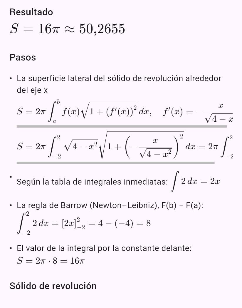 sqrt(4 - x^2)