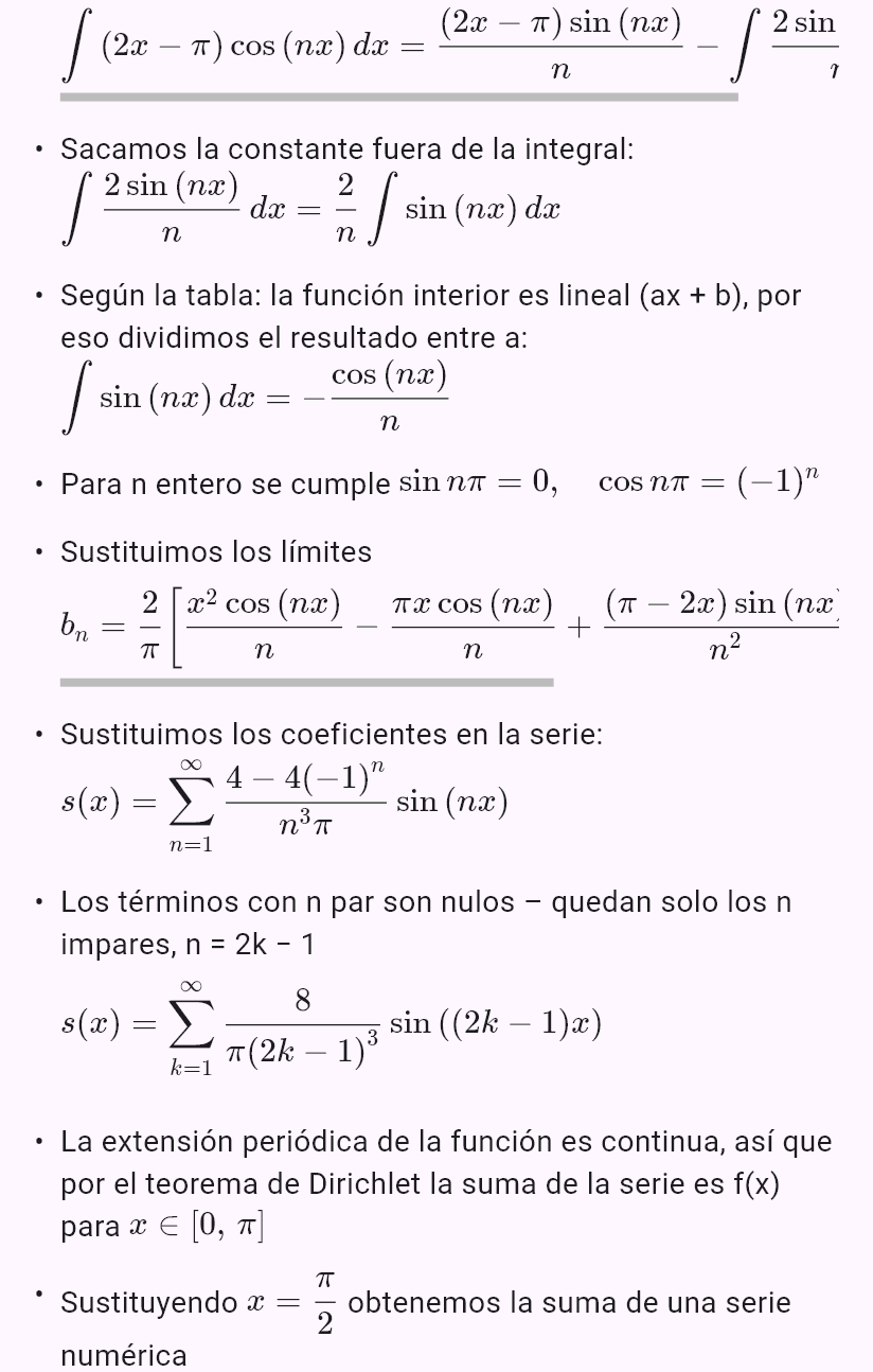 fouriersin(x*(pi - x), 0, pi)