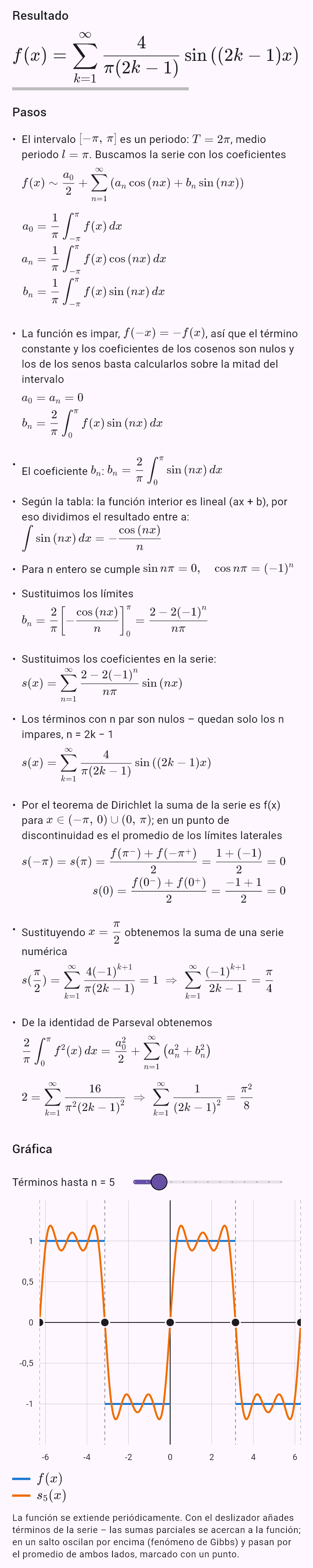 -1, -pi < x < 0
1, 0 < x < pi