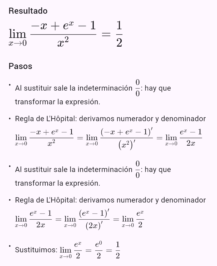 lim(x->0) (e^x-1-x)/x^2