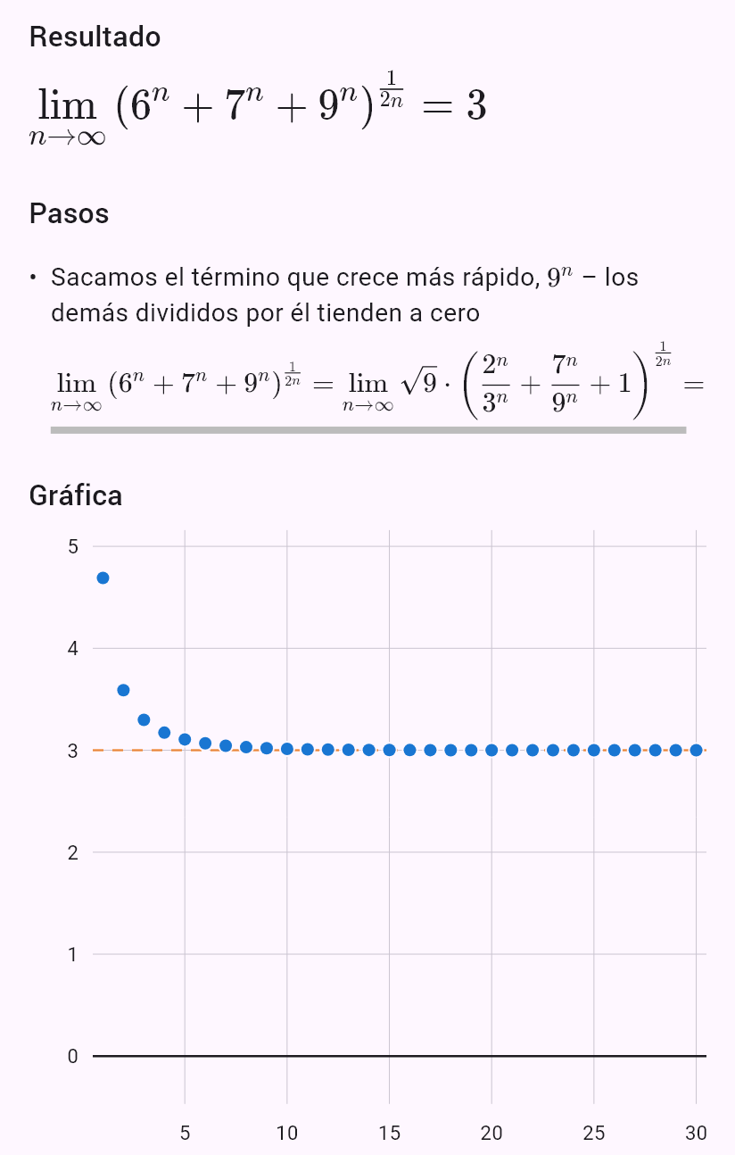 lim(n->oo) (6^n+7^n+9^n)^(1/(2n))