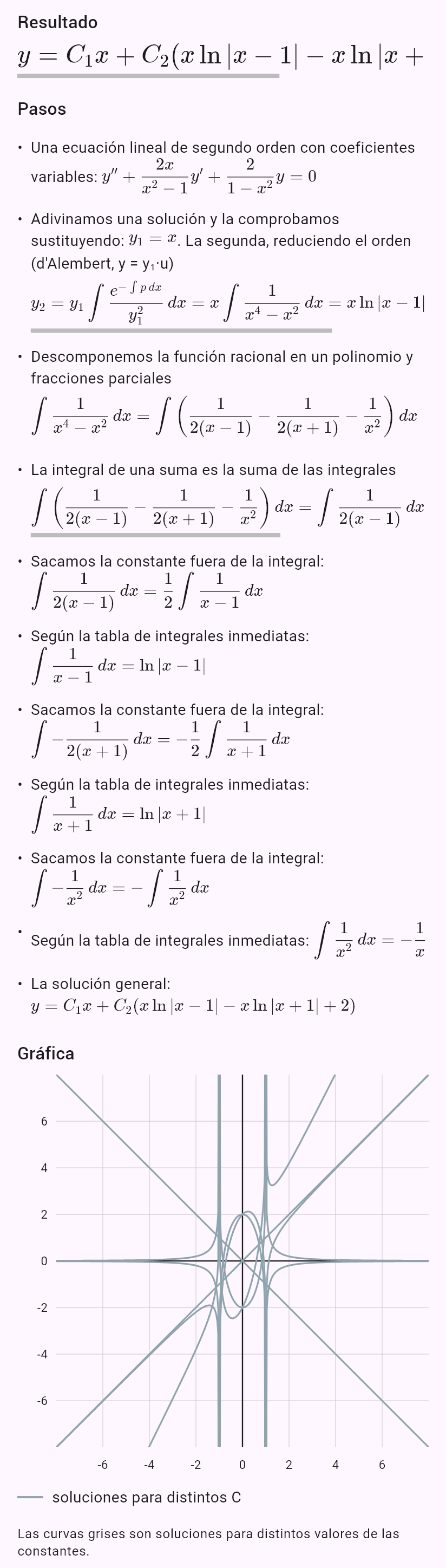 (1-x^2)y'' - 2xy' + 2y = 0