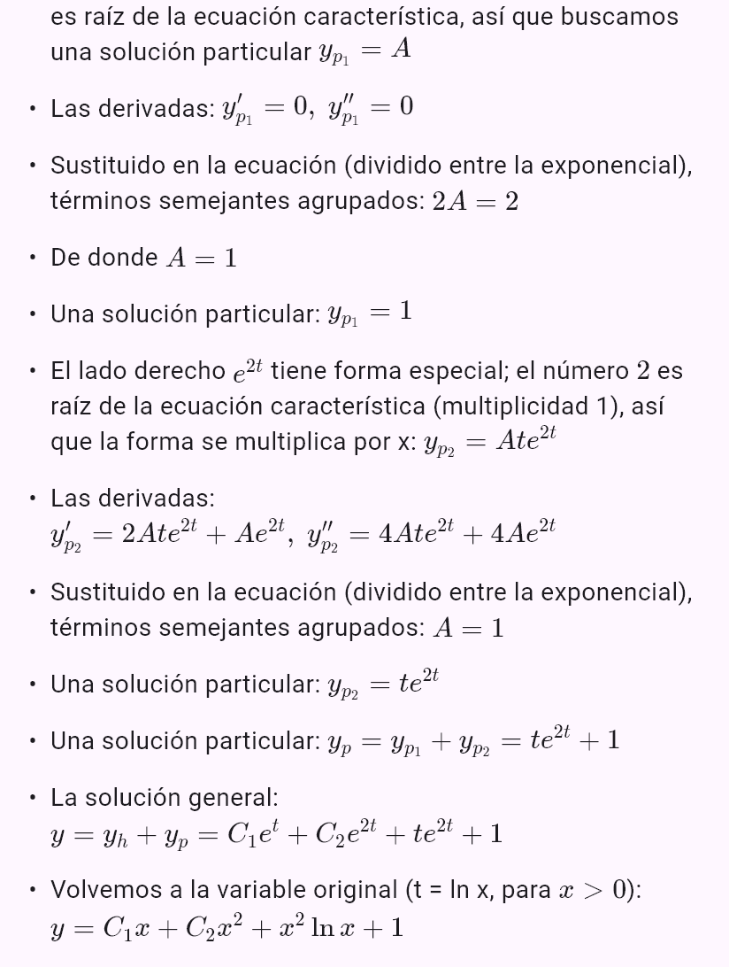 x^2y'' - 2xy' + 2y = x^2 + 2