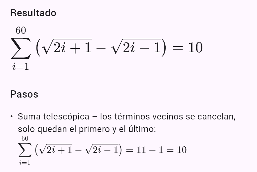 sum(sqrt(2i+1) - sqrt(2i-1), i, 1, 60)