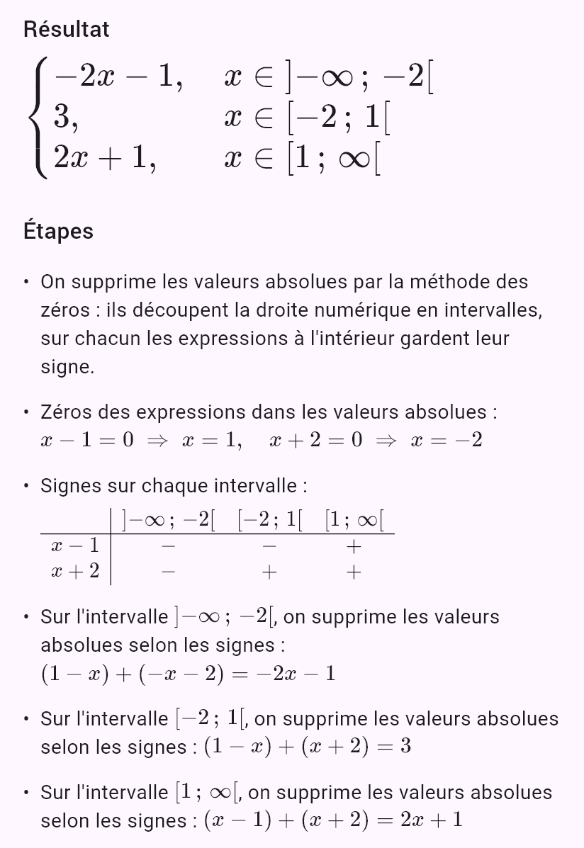 |x - 1| + |x + 2|