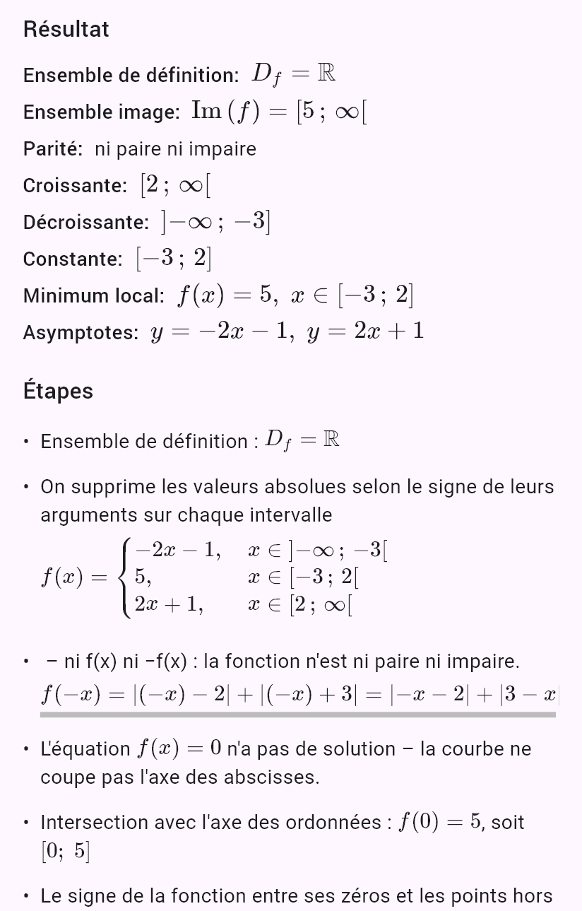 |x - 2| + |x + 3|