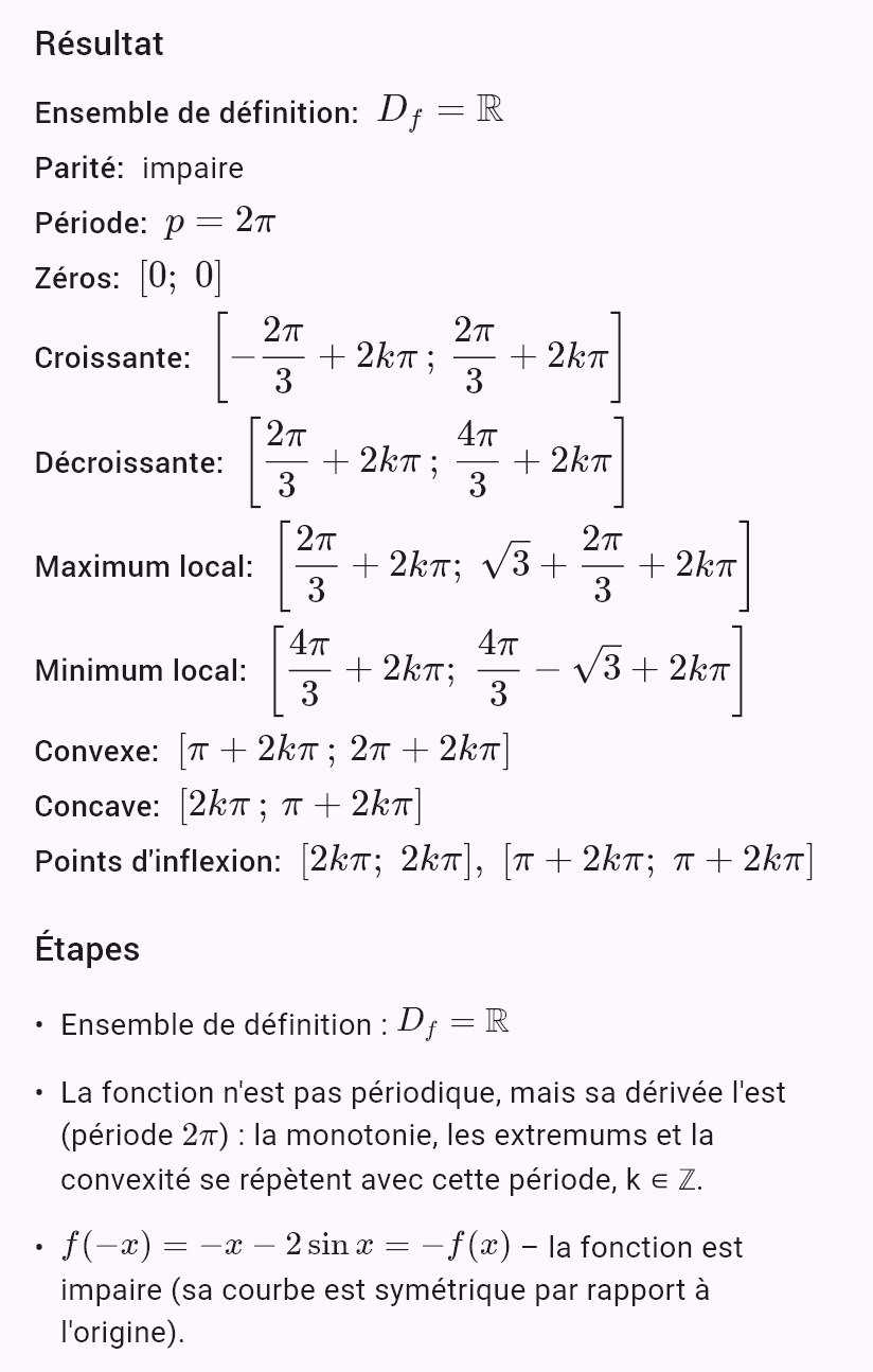 x + 2sin x