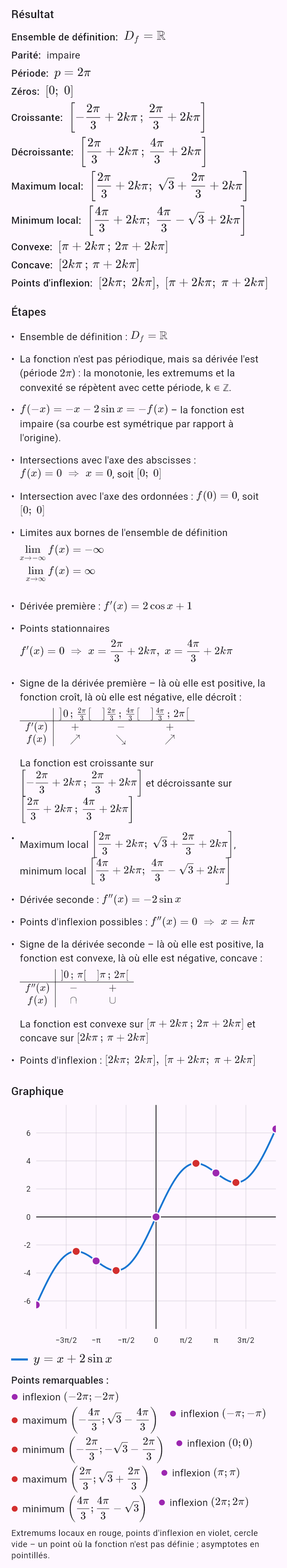 x + 2sin x