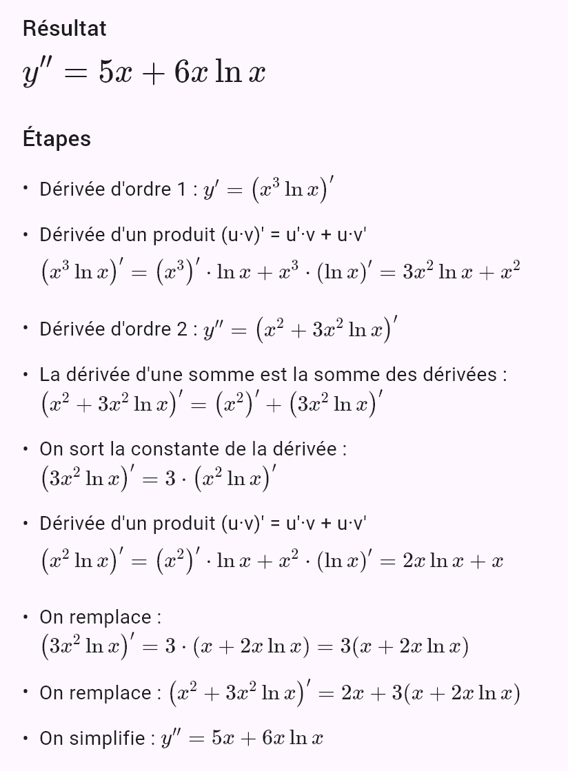 (x^3 ln x)''